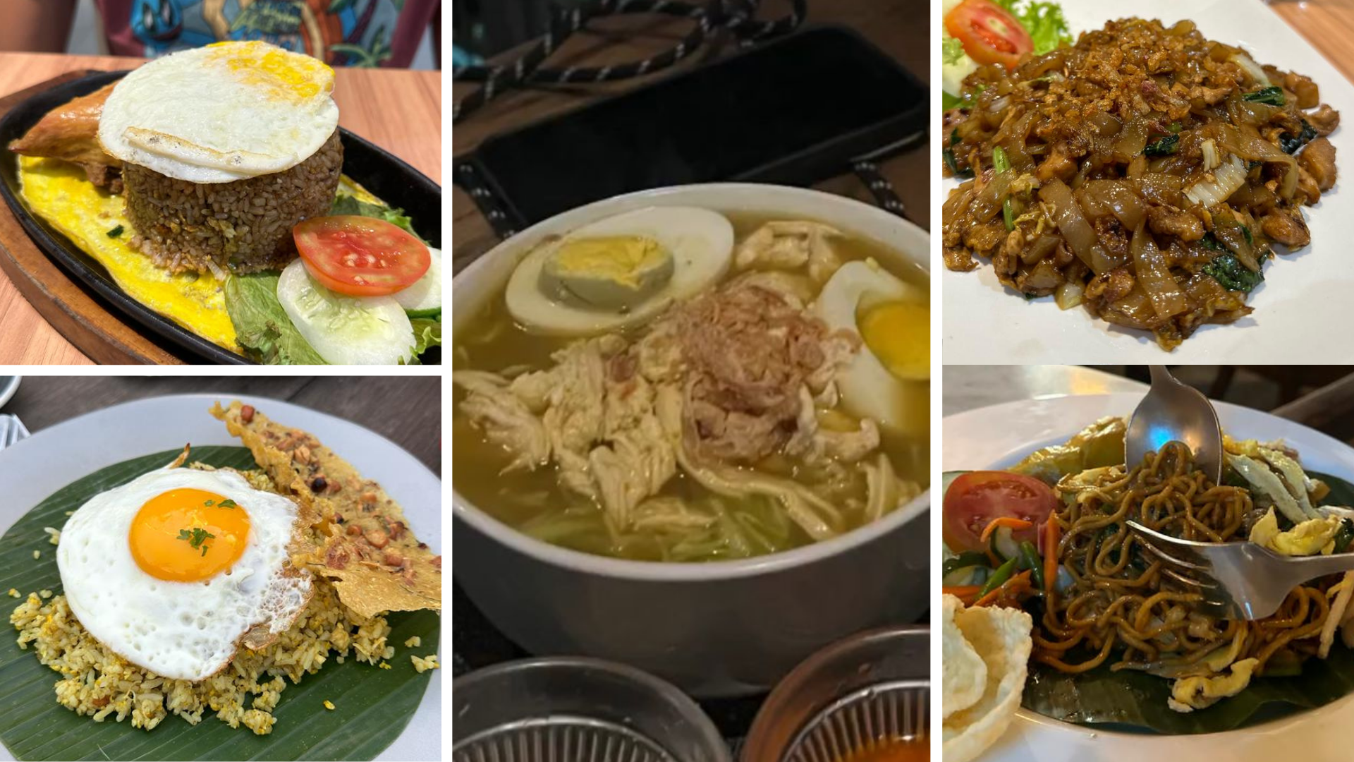 Nasi Goreng, Soto Ayam e Mie Goreng 